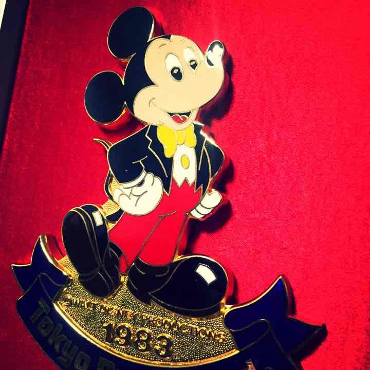 【激レア】 disney ディズニー カーバッジ ミッキー TDL レトロ雑貨