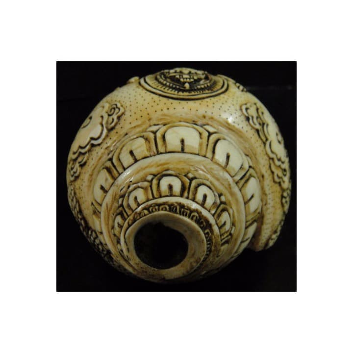 ◆チベット密教法具　法螺貝（シャンカ）ドゥルガー