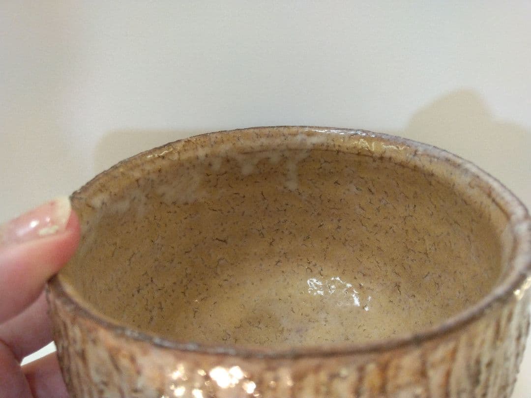 [未使用］波多野英生 萩焼 櫛目茶碗 / 冬茶碗 / 抹茶碗 / 初釜