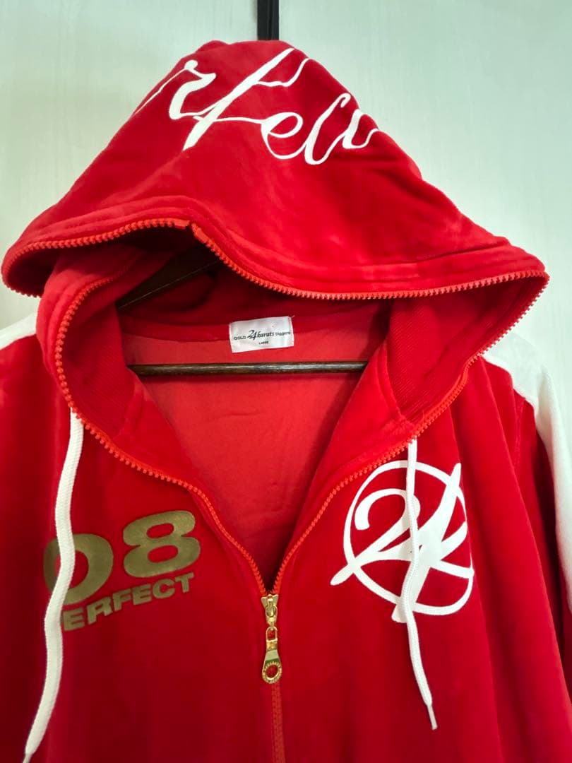 EXILE 24karats ジャージ 赤 セットアップ ベロア Lサイズ