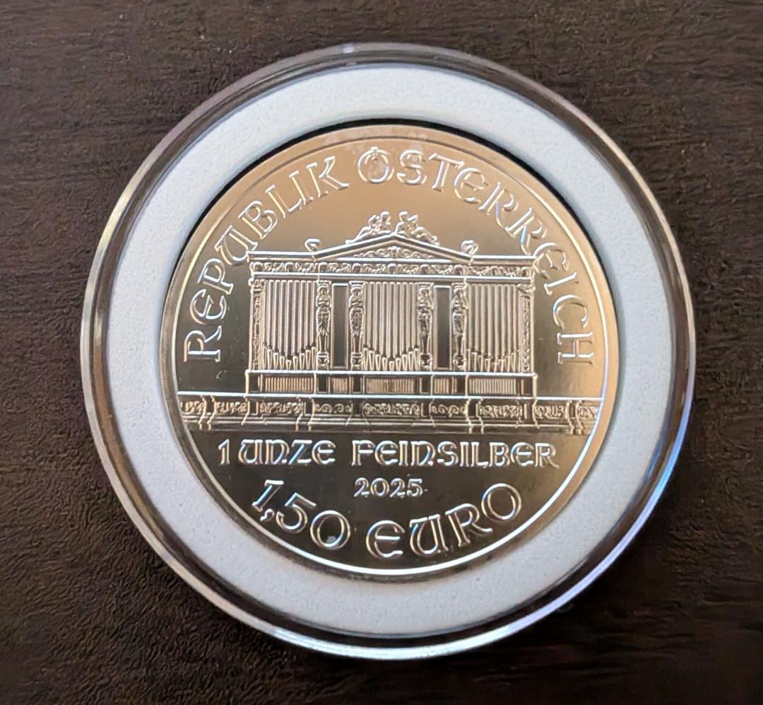 オーストリア 2025 ウィーンフィル 1.5ユーロ 1オンス 銀貨