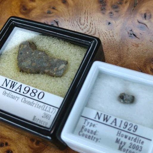 特選！NWA980隕石標本 + ホワルダイト NW1929 隕石　標本