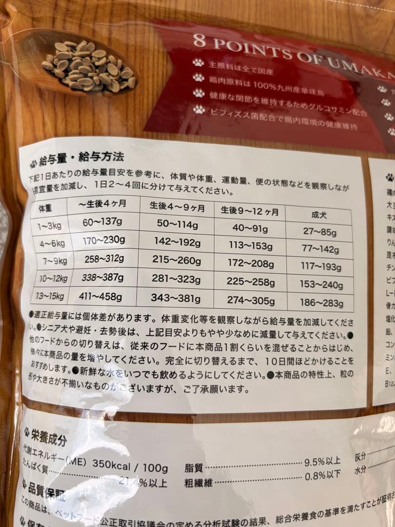 うまか ドライフード 1.5kg