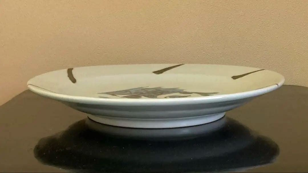 民藝 益子焼 瀧田項一 染付 双魚文皿 飾り皿 元箱 栞付き 1枚