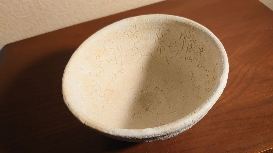 李朝　抹茶碗　鮫肌　大碗　茶道具　アンティーク抹茶碗　蔵出し　在銘　１客