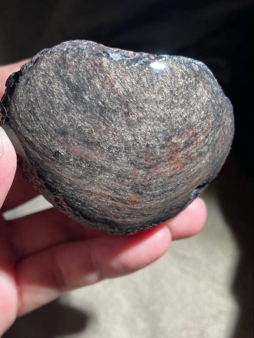 研磨品十勝石玲瓏　ゴールデンマホガニーオブシディアン　レインボーオブシディアン