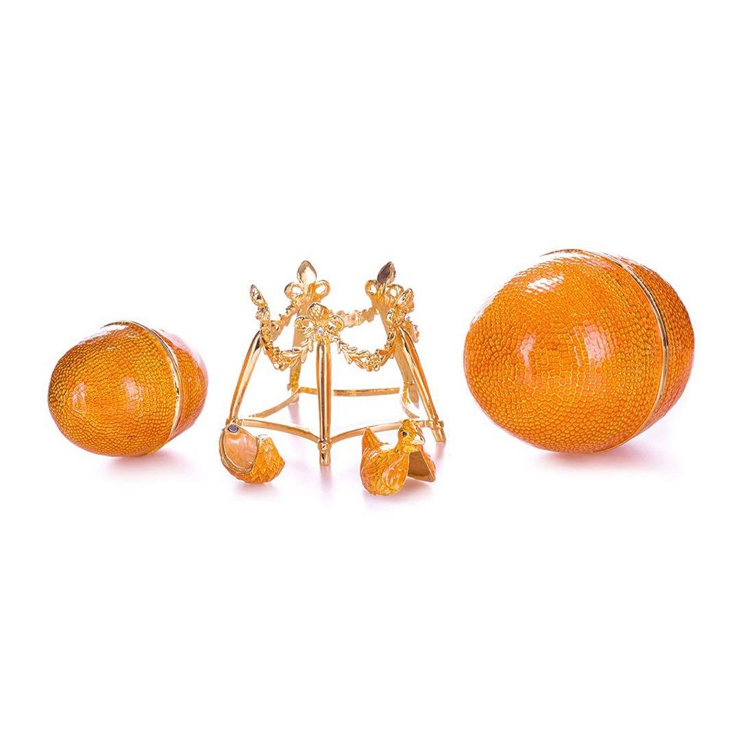 インペリアルイースターエッグ風 ジュエリーボックス 鳥(13cm)