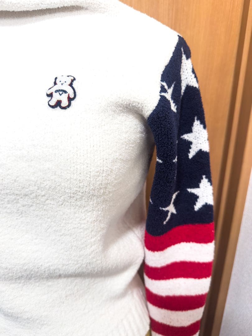 ３点セット【新品】キャロウェイ ホワイト フリース ニット スカート ハイネック