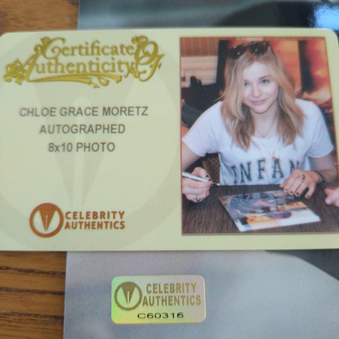 クロエ・グレース・モレッツ　直筆サイン　8×10インチ　オートグラフ　キックアス