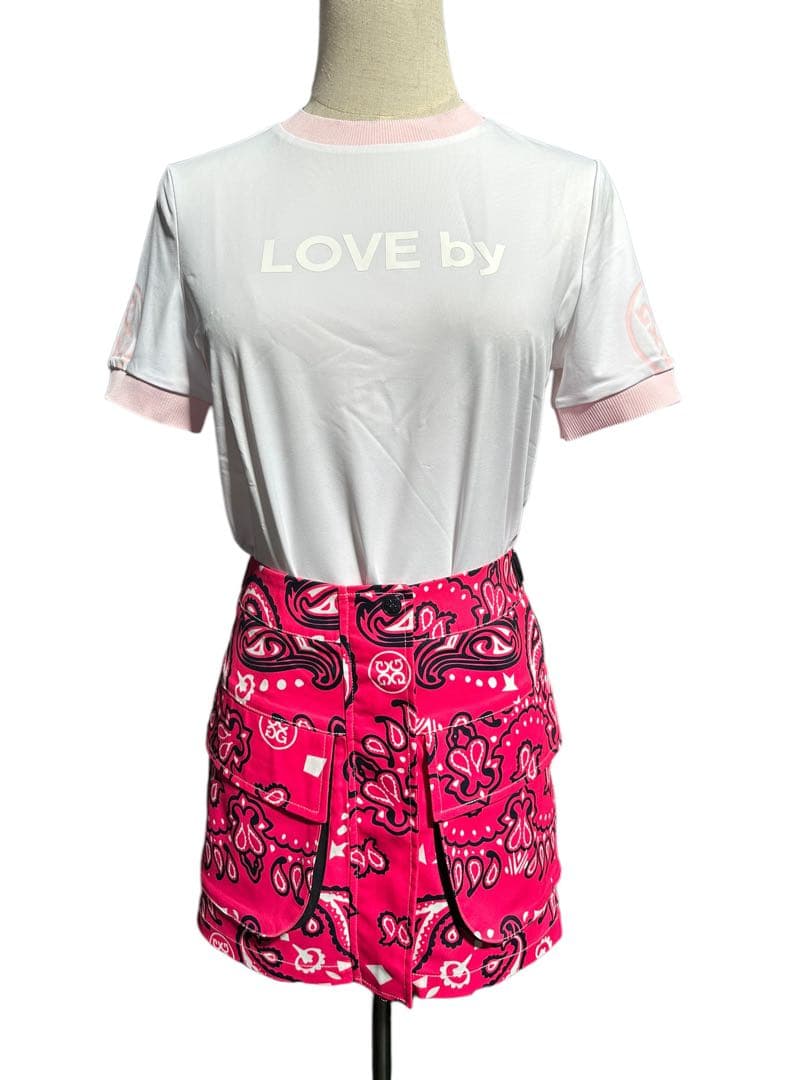 1点のみG/FORE ジーフォアフロントジッパースカートピンクsizeS