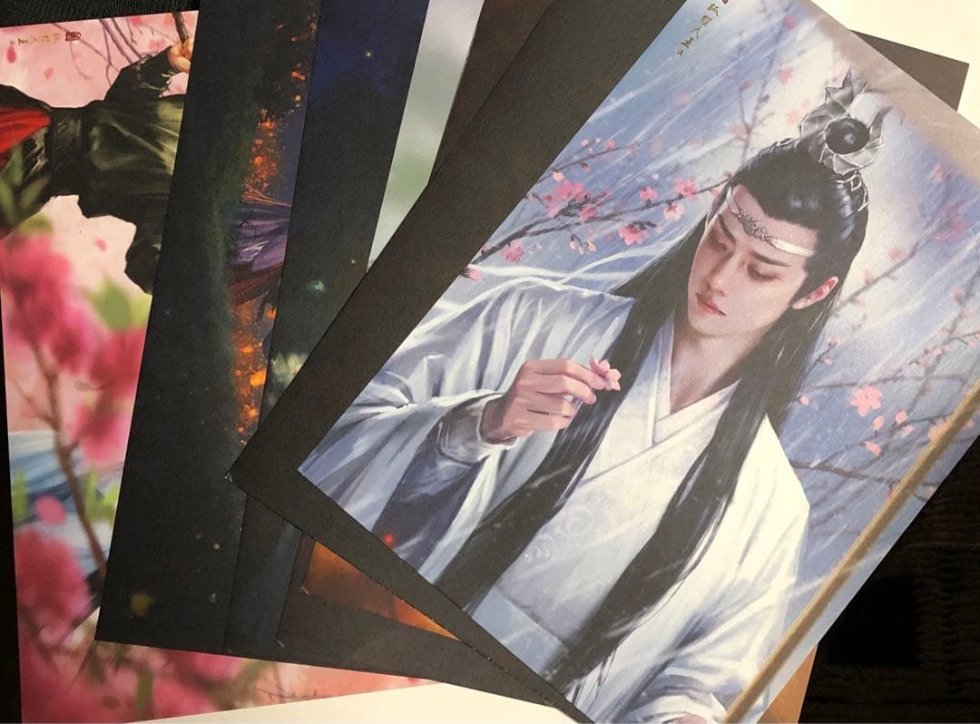 レア 博君一肖 陳情令 王一博 肖战 A4イラストカードフルセット【狐狸大王】