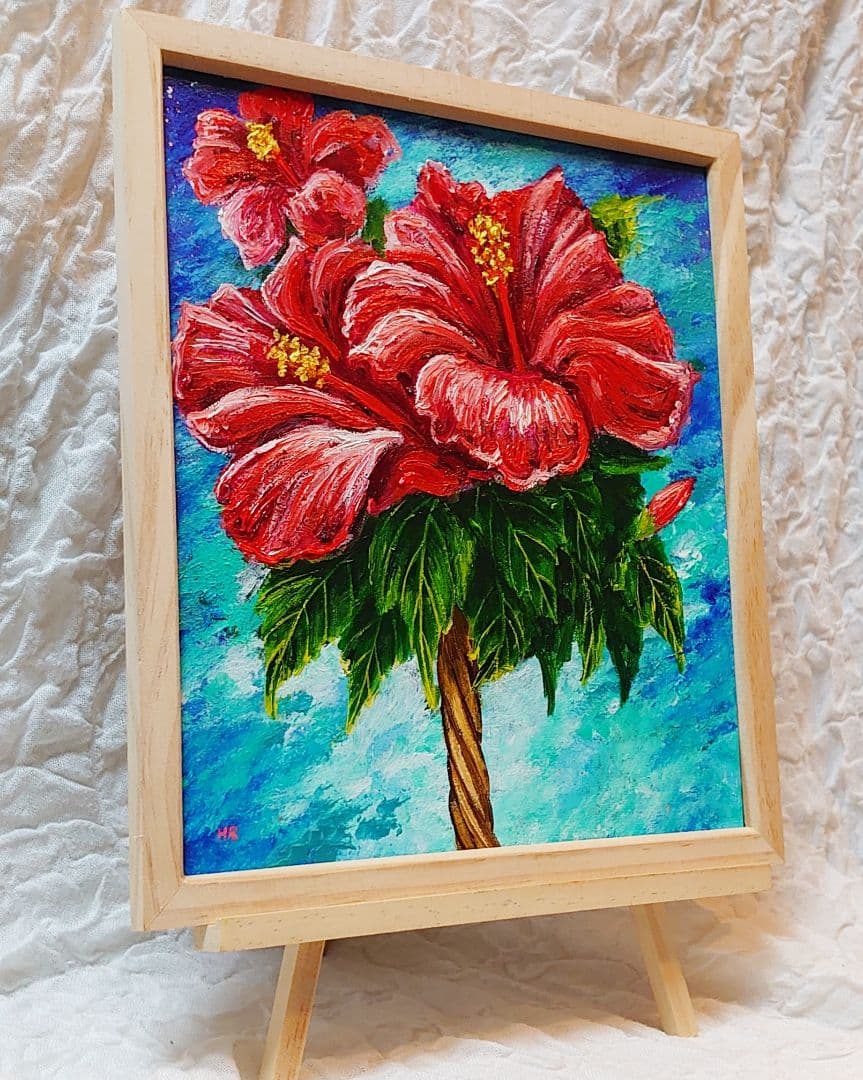 油絵 絵画 【ハイビスカス】