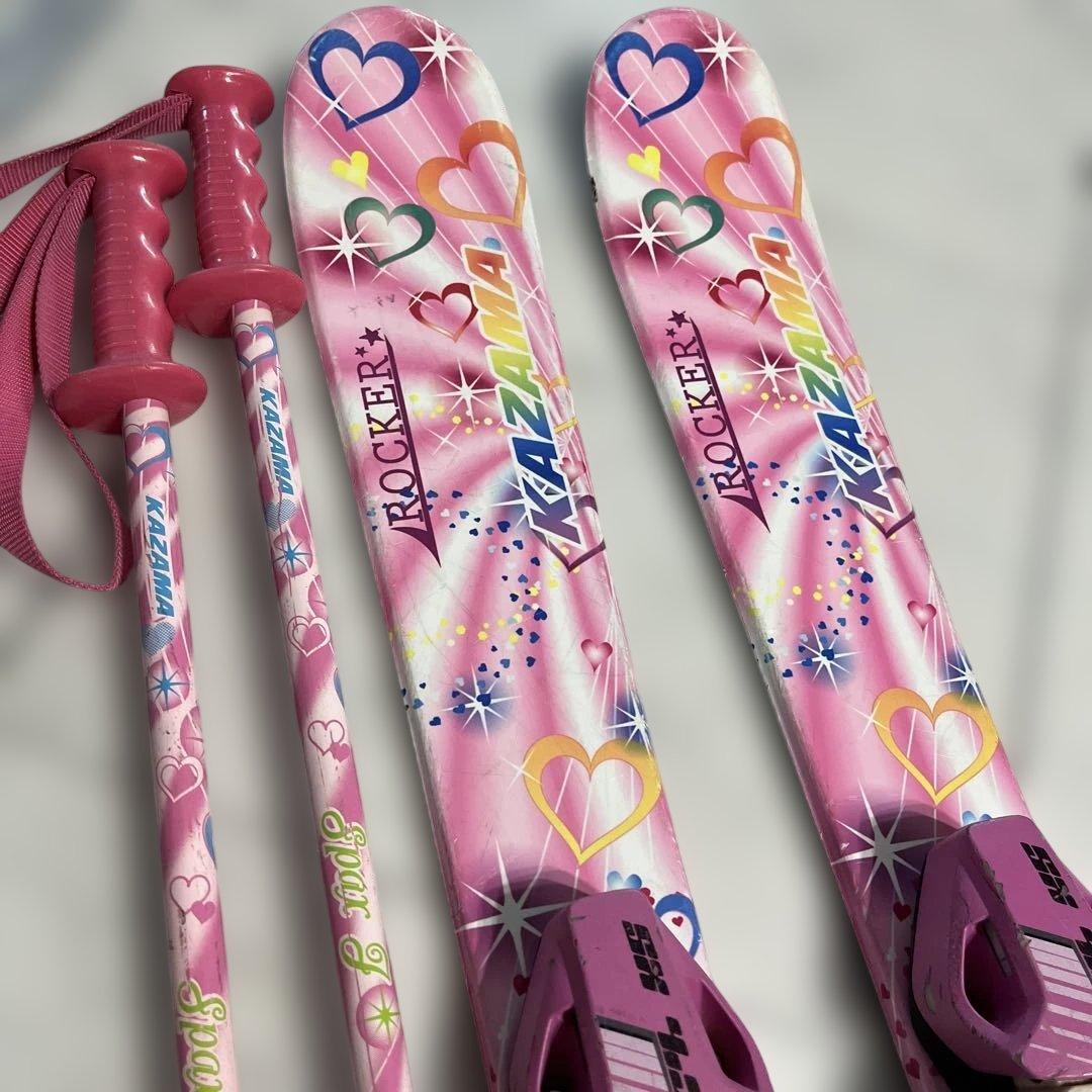 KAZAMA スキー板96 ブーツ18 ストックセット 子供