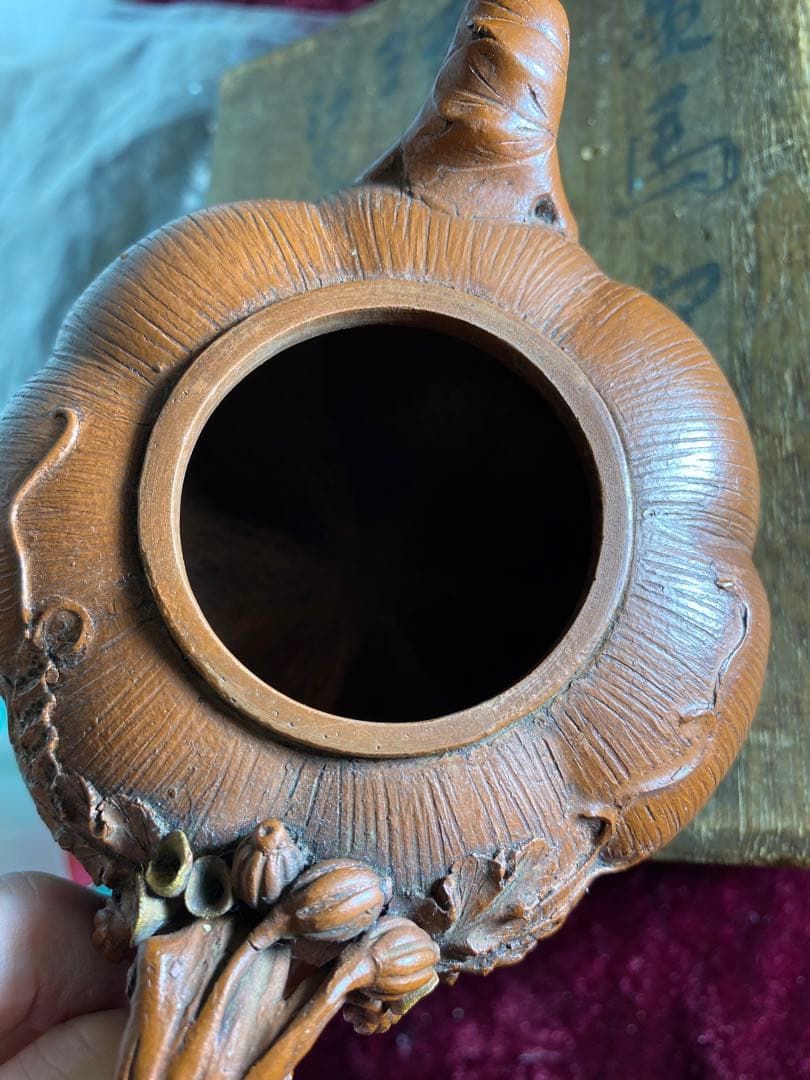 朱泥 急須 南瓜壷 唐物 茶道具