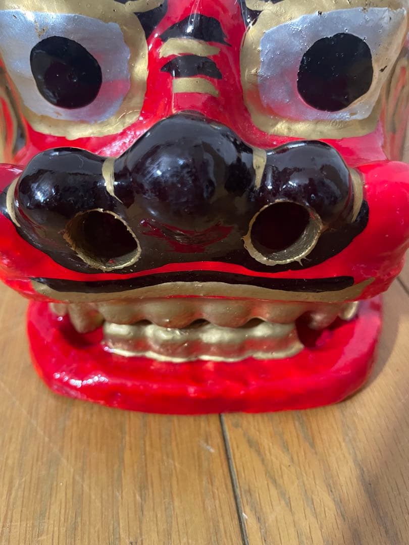 獅子頭 獅子舞 赤獅子 縁起物 魔除け 置物