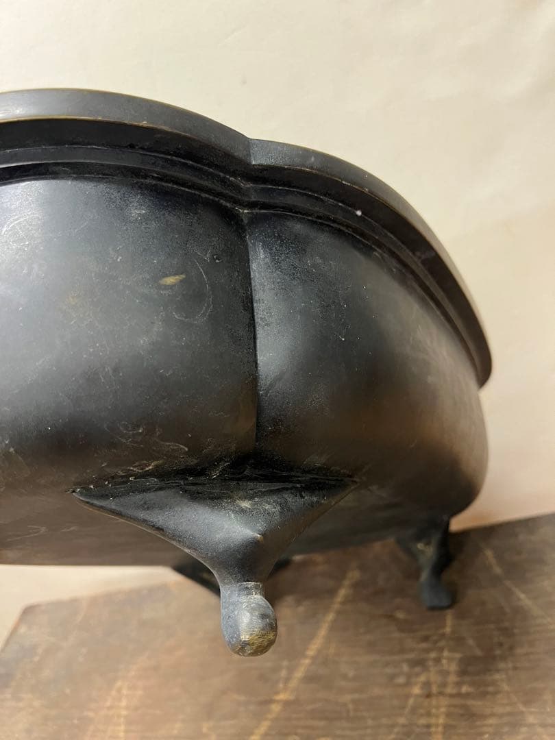 時代金工 古銅 水盤 特大 送料込み