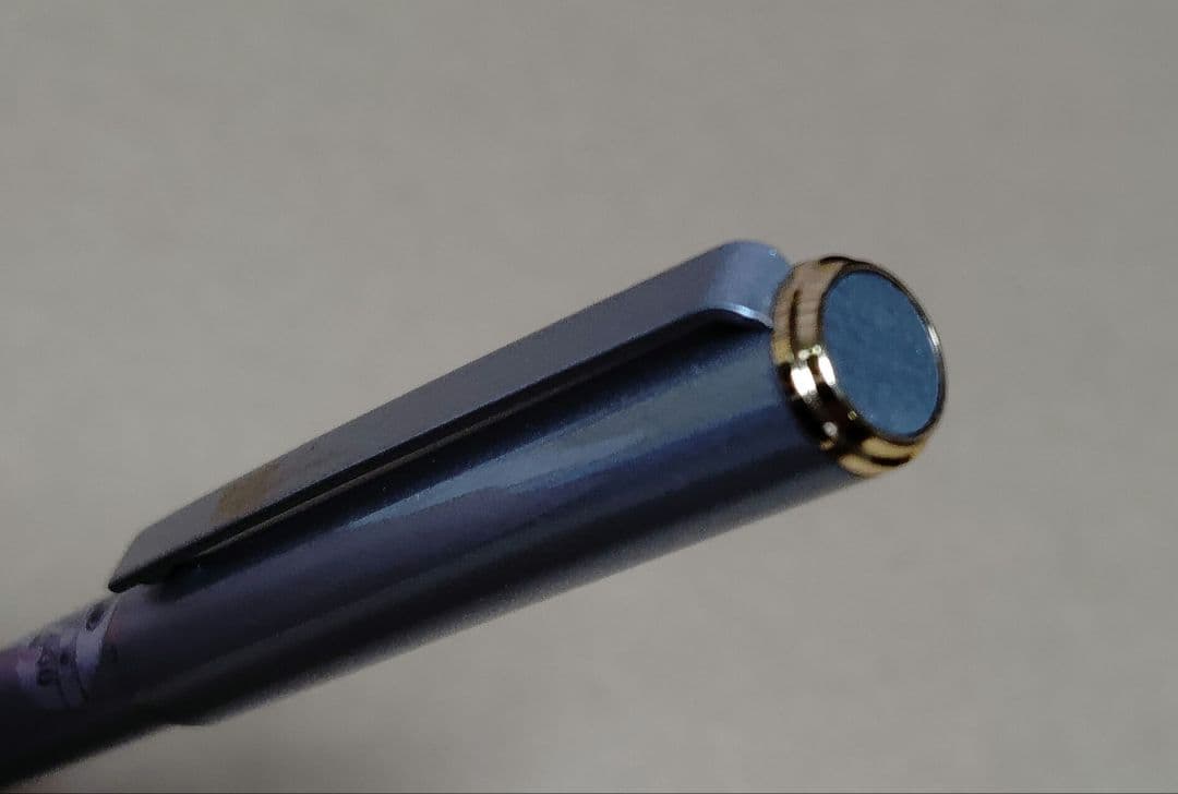 万年筆　プラチナ　ビーライン BEE Line　シルバー　ゴールドアクセント