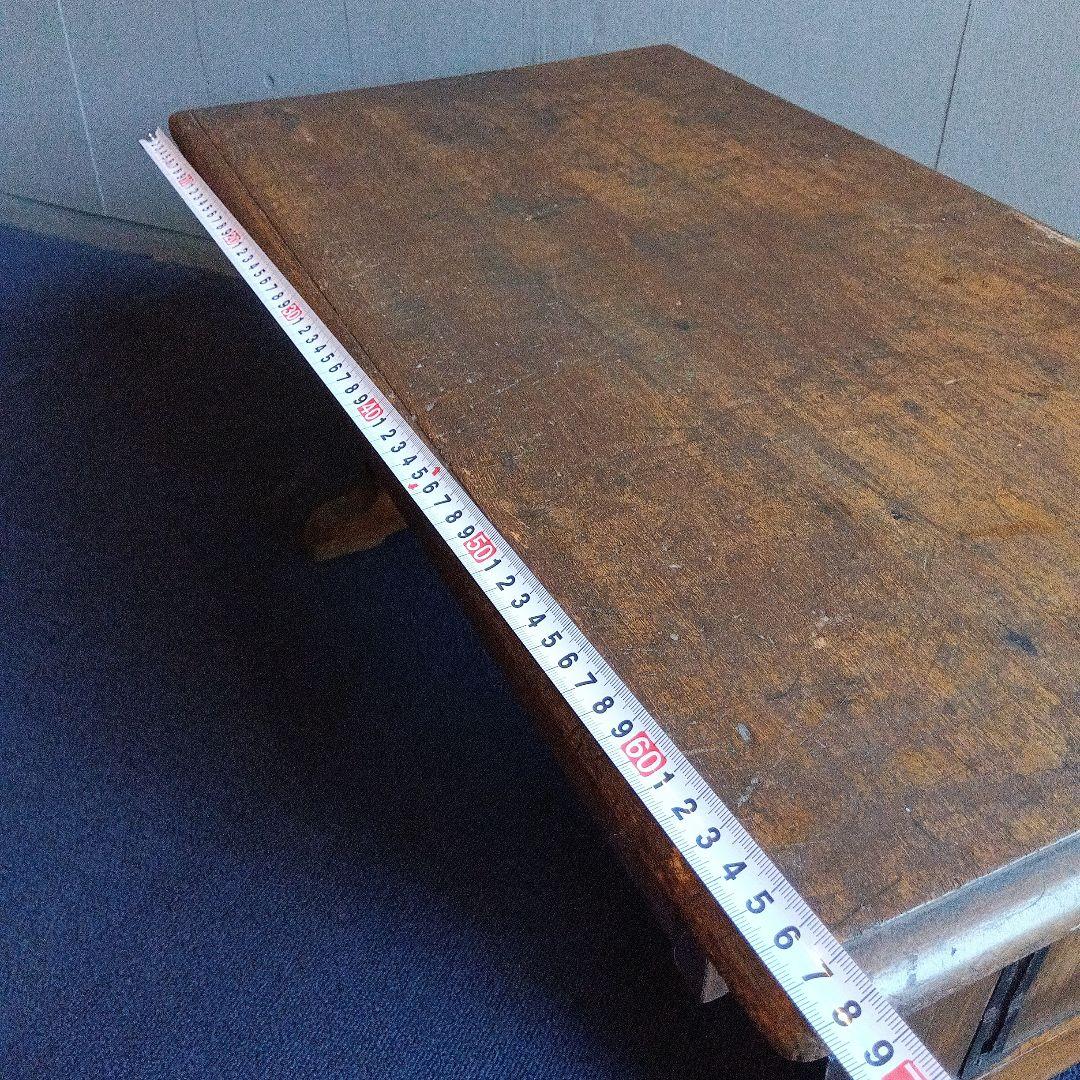 木製文机 引き出し付き ヴィンテージ　レトロ　昭和