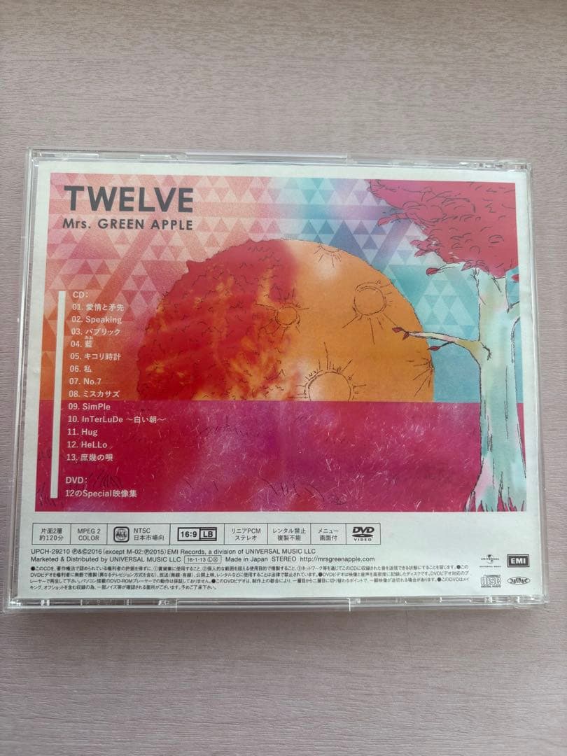 Mrs. GREEN APPLE TWELVE 初回限定盤　CD+DVD