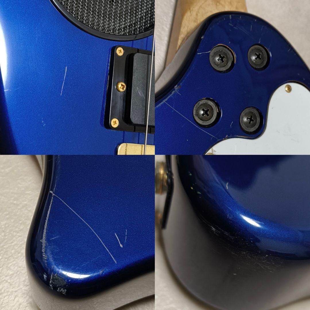 【美品】ZO-3C メタリックブルー アンプ内蔵ミニギター ヘッドフォン端子付