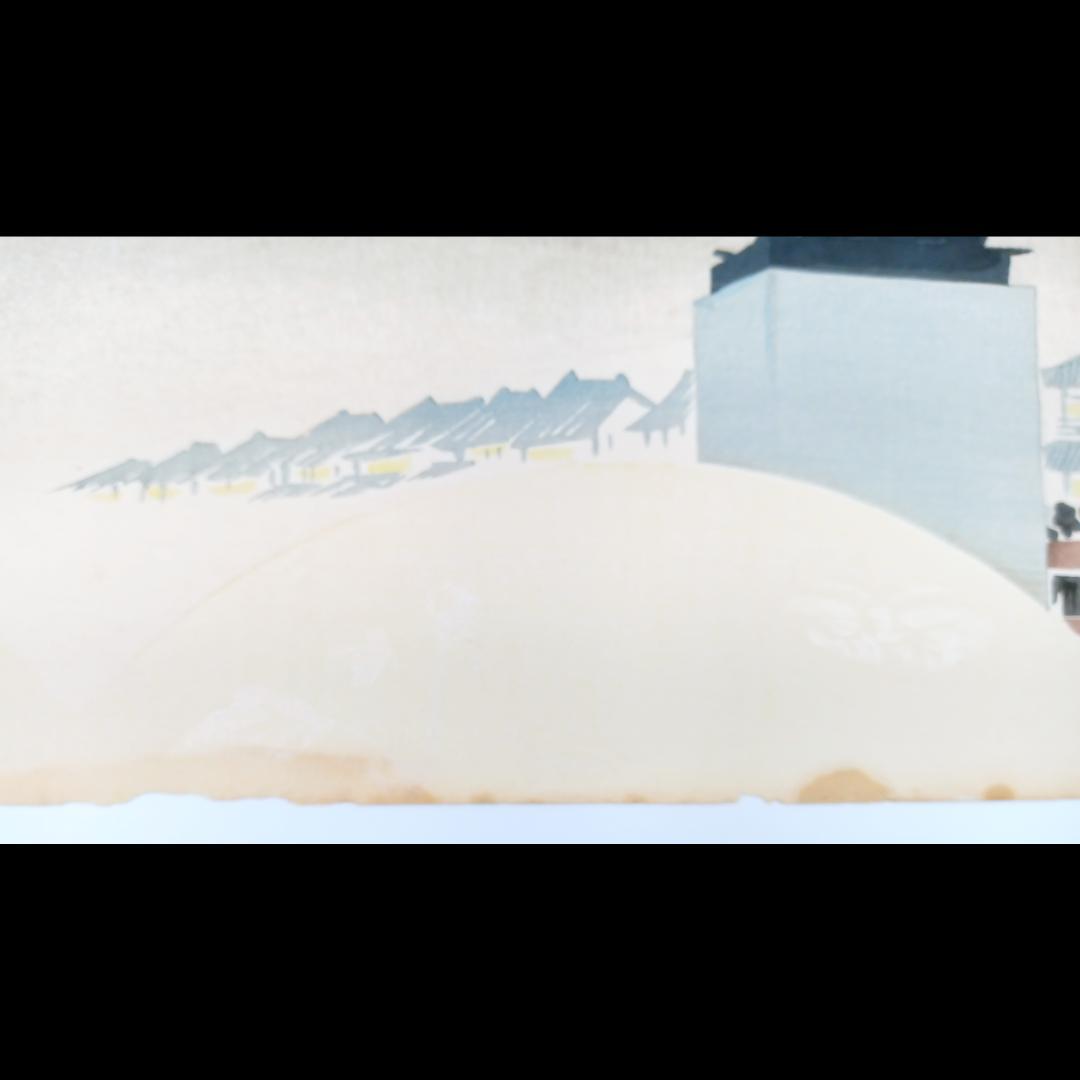 真作【レア・古版画】徳力 富吉郎「八月十六日宵」☆送料無料☆