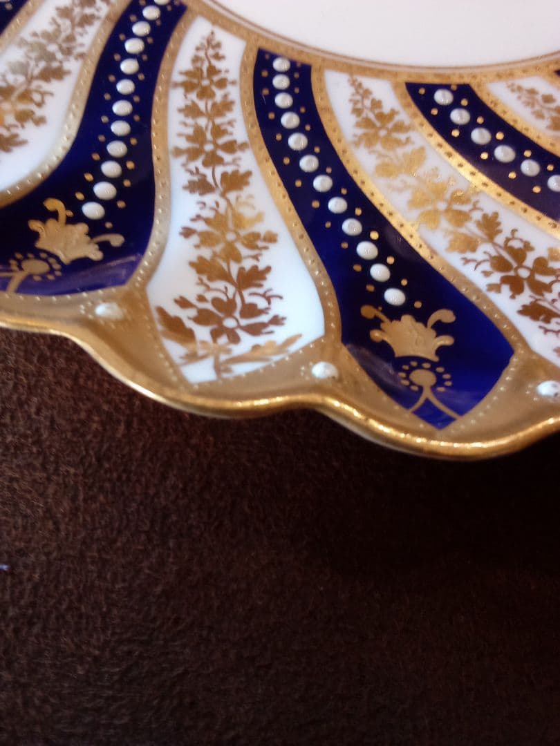 イギリス スポ—ド キャビネットプレ—ト ２枚 ( ペア ) 1887年