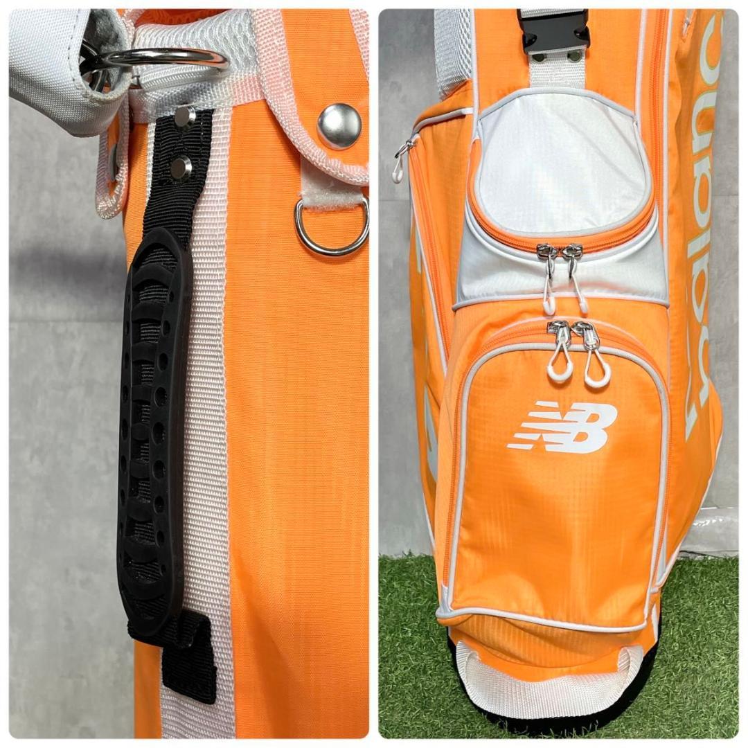 ニューバランス NEW BALANCE キャディバッグ ゴルフバッグ オレンジ