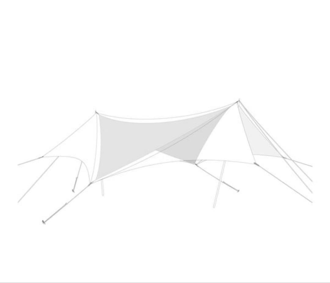 スノーピークHDタープ シールド ヘキサエヴォ Pro.焚火インナー　ポール2本