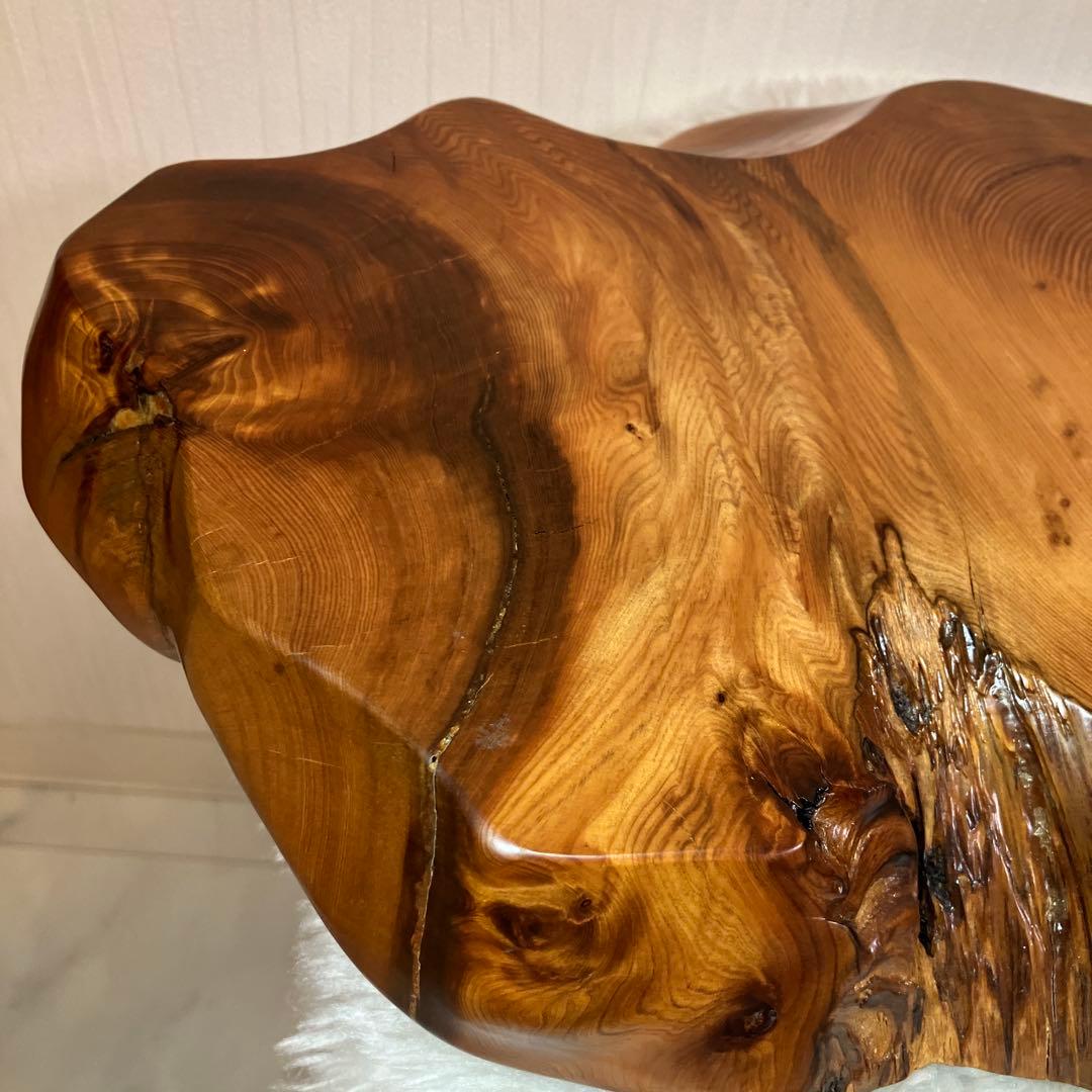 希少品　屋久杉飾り台　一枚板　屋久杉　置台　屋久杉工芸品　世界遺産　花台　刻印有