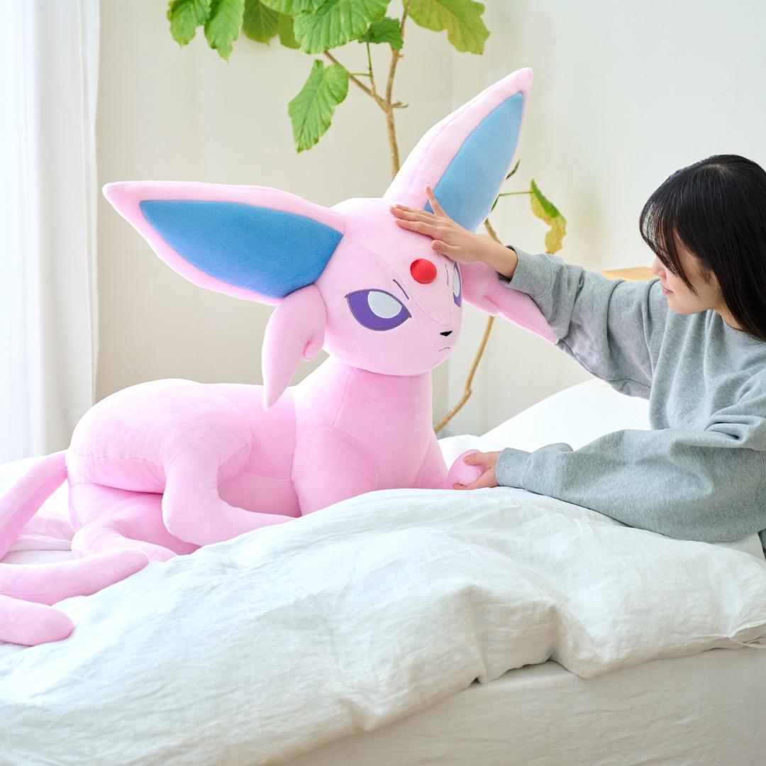 等身大 エーフィ 寝そべり ぬいぐるみ ポケモン　ポケセン　Big