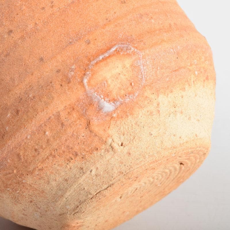 茶道具　萩焼　金子信彦作　茶入　仕覆付　共箱　V　8861