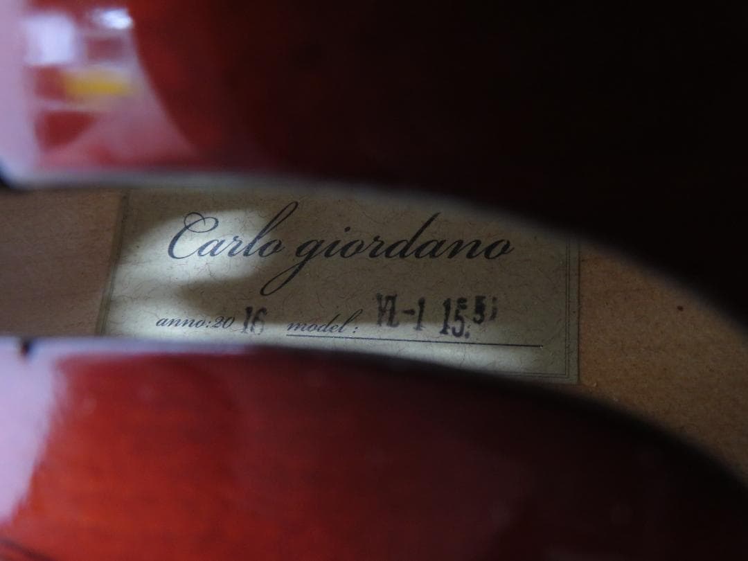 Carlo Giordano VL-1 15.5インチ 2016 ビオラ