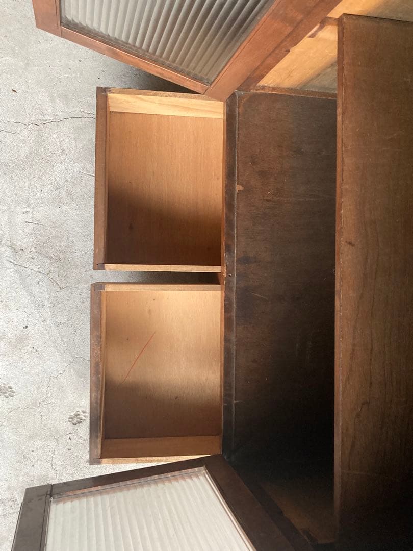 美*桜様 古道具　本棚　ガラスキャビネット