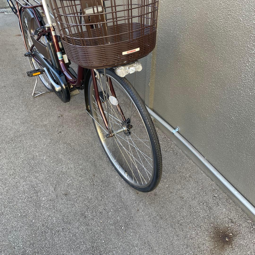 ヤマハ電動アシスト自転車26インチ バッテリー大容量12.3Ahブラウン