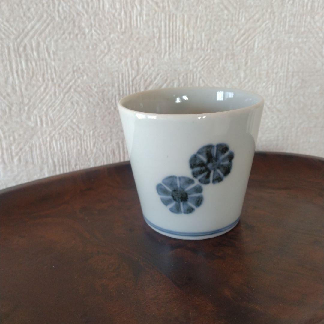 古伊万里染付花散らし文蕎麦猪口江戸時代