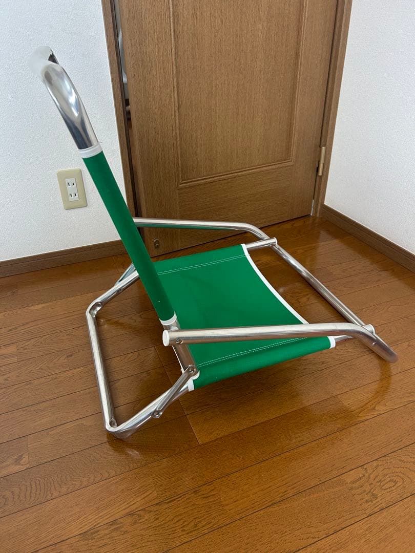 7UP アウトドアチェア グリーン　ヴィンテージチェア　ローチェア