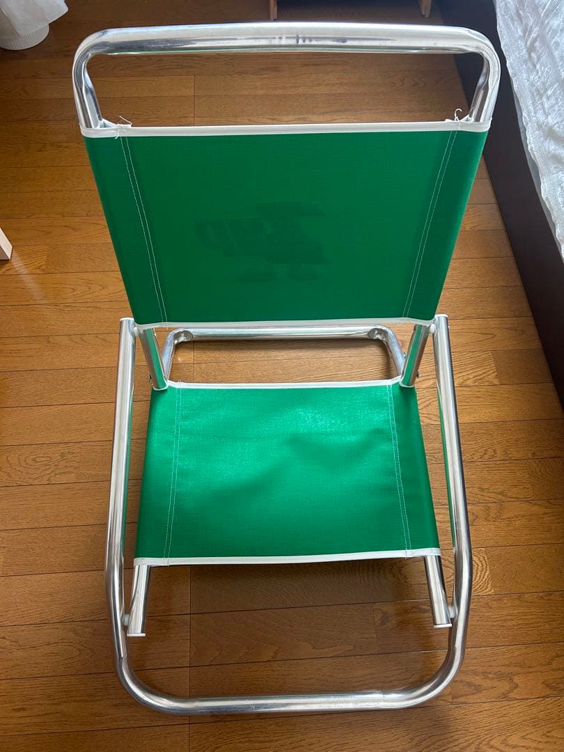 7UP アウトドアチェア グリーン　ヴィンテージチェア　ローチェア