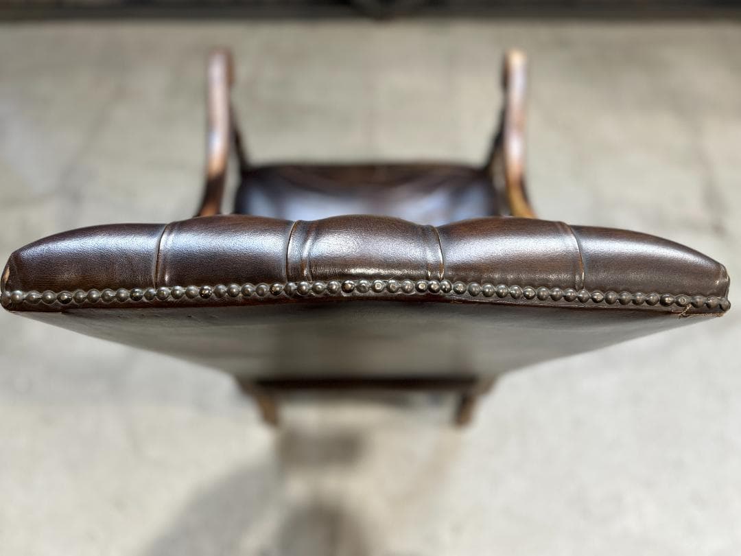 ❖英国Antique❖ ハイバックチェア チェスターフィールド　ネオルネッサンス