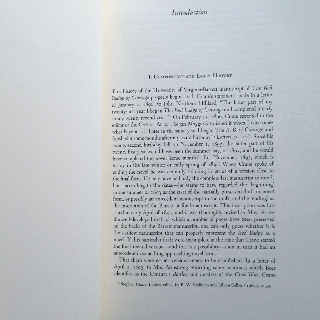 洋書 クレイン Red Badge of Courage 直筆原稿ファクシミリ