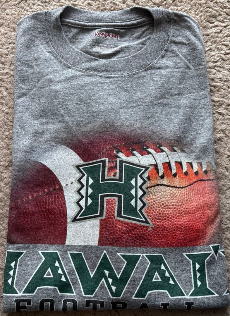 ハワイ大学 フットボール Tシャツ 半袖 レア L メンズ