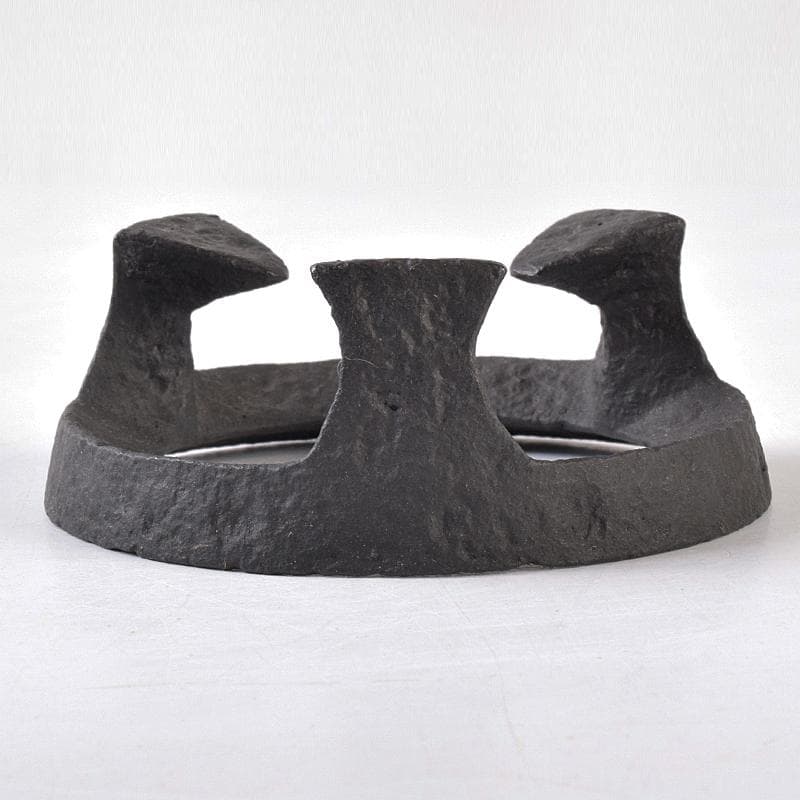 茶道具　釜師　畠春斎作　細川家伝来　五徳　蓋置　共布共箱　V　R8840