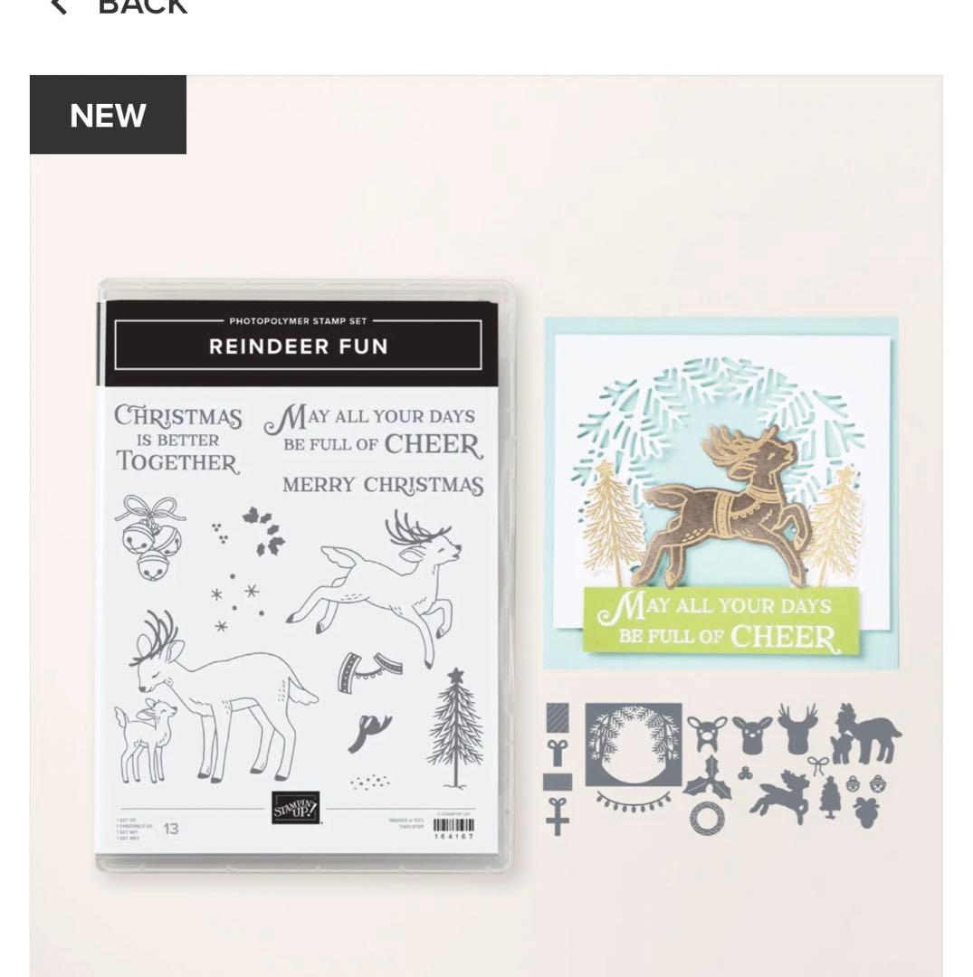 完売の品1点限り♡未使用　新作トナカイのかわいいスタンプ&ダイ　スタンピンアップ
