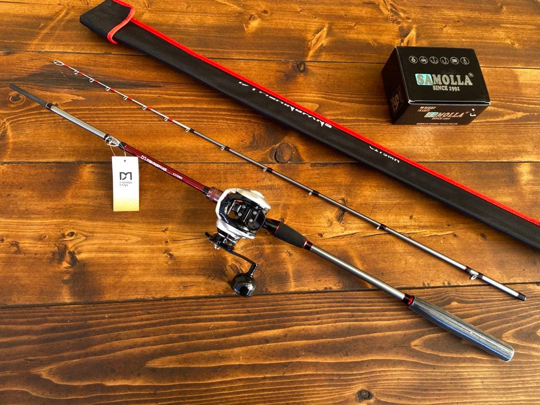 釣り竿セット　ジギングロッド　デジタルカウンター付きリール　タイラバ　左ハンドル