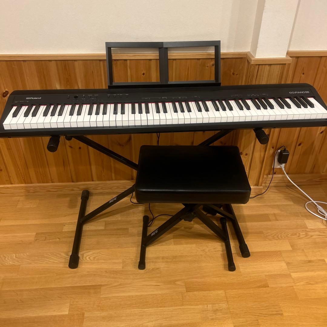 RolandGO:PIANO88 電子ピアノ X型スタンド・椅子・カバーセット