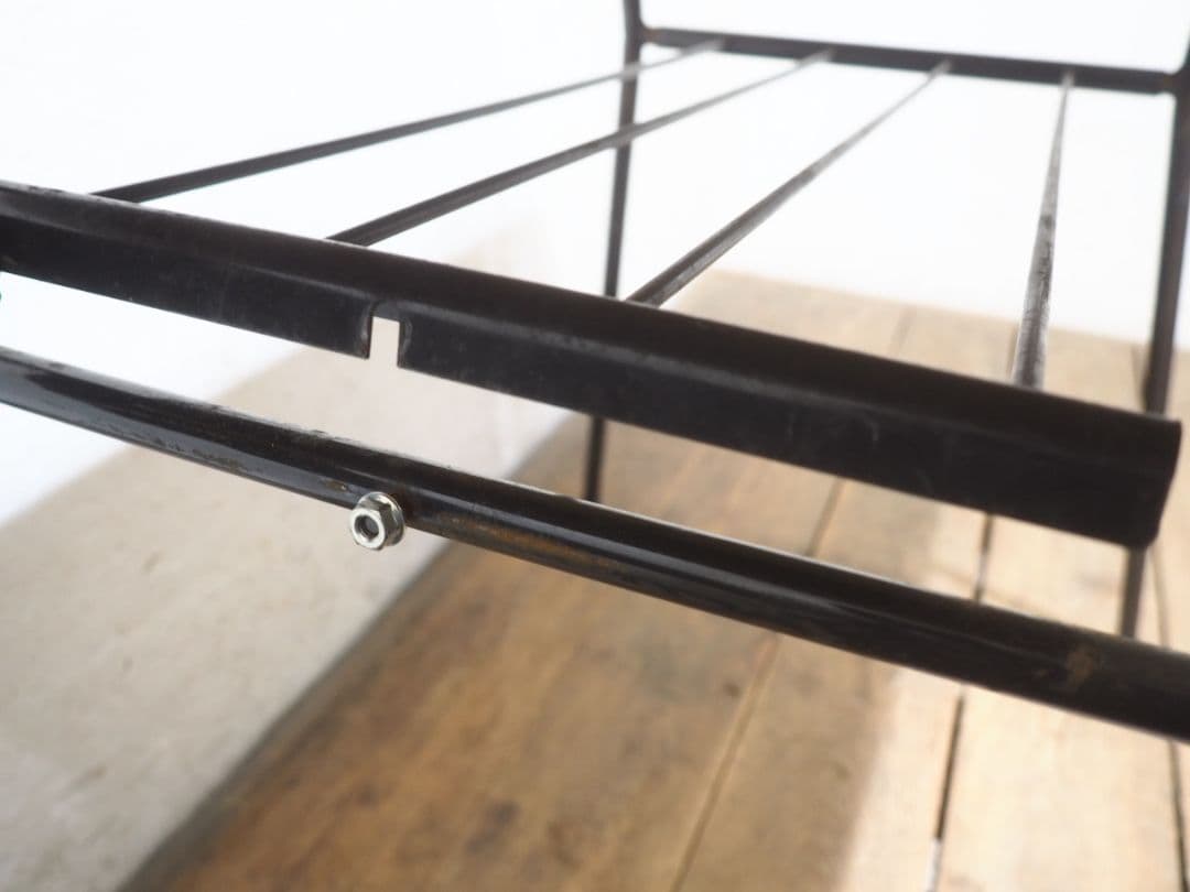 1400 ビンテージ　折りたたみ式　古い鉄脚テーブル　レトロ　展示台　工業系