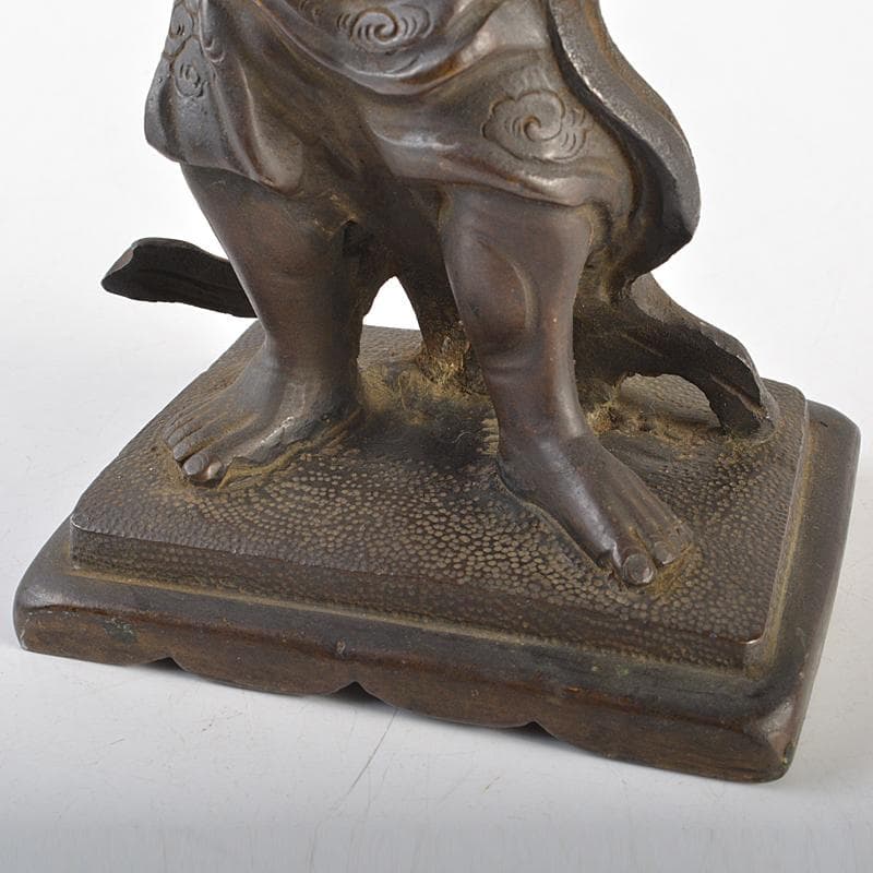 仏教美術　古銅　仁王像　金剛力士像　置物　H　R7416