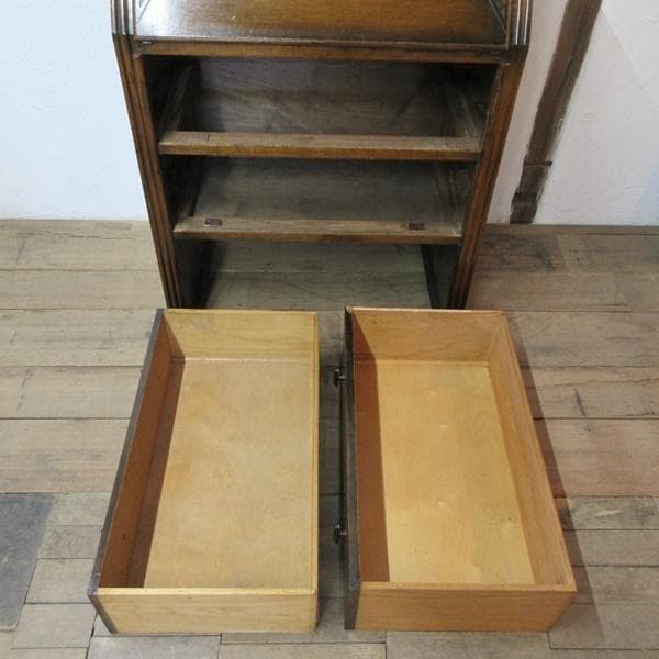 イギリス製 アンティーク 家具 ビューローブックケース デスク 本棚 6172e