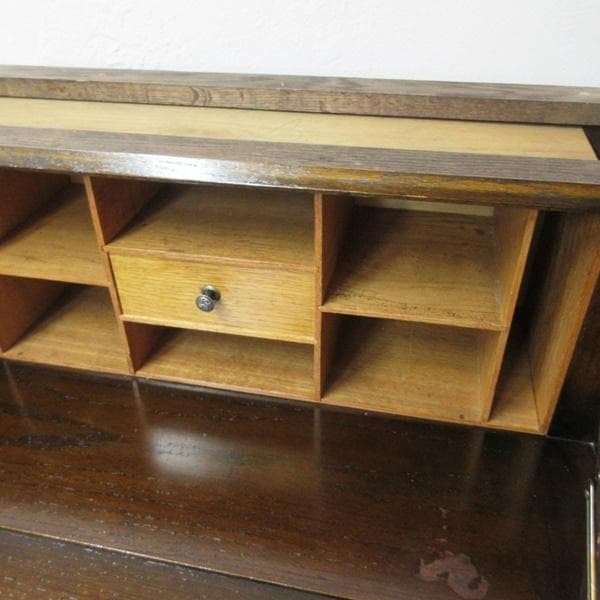 イギリス製 アンティーク 家具 ビューローブックケース デスク 本棚 6172e