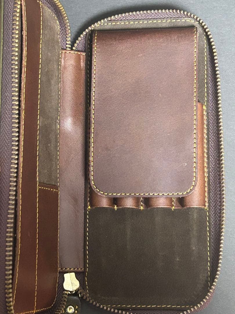 バハギア ラウンドジップペンケース プエブロオリーバ