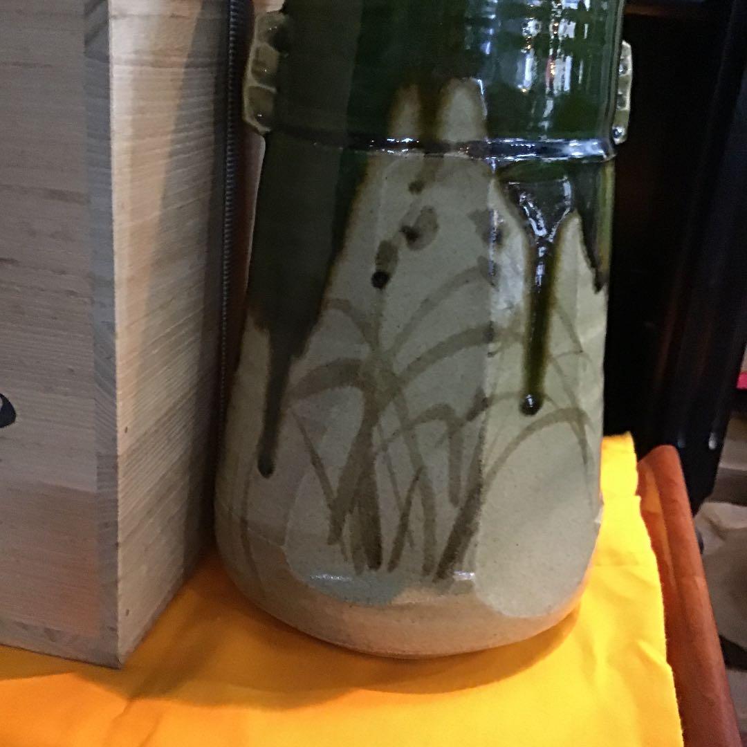 天子窯児島魂作初売り出しです❣️共箱付大花生け壺です❣️